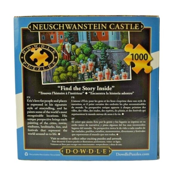 Dowdle Puzzles Neuschwanstein Castle 1000 Piece Jigsaw Puzzle Sealed - Picture 2 of 5